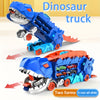 TIJDELIJK 50% KORTING | RacerRex™ | Dinosaurus transportwagen met opklapbare glijbaan