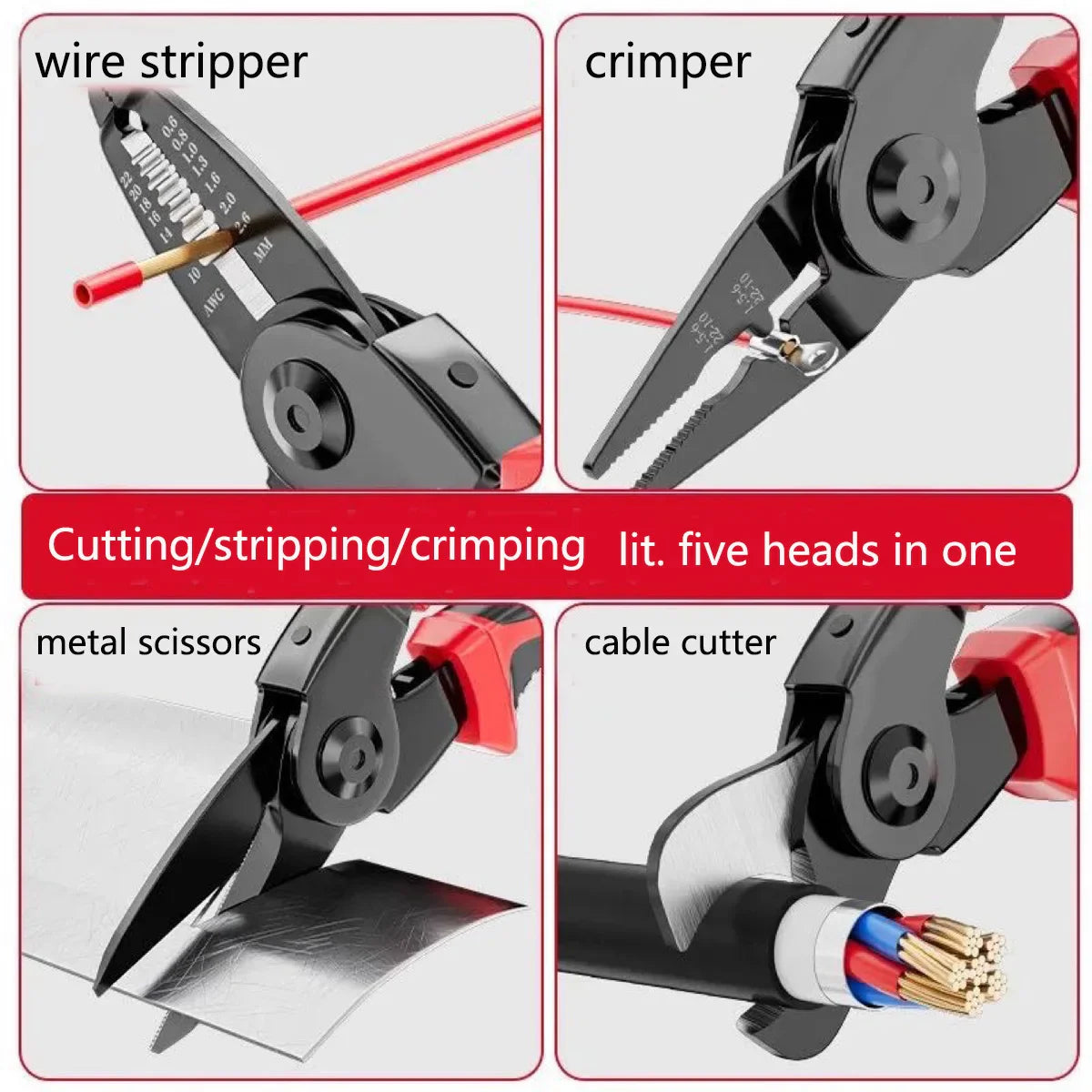 VersaPlier™ | 5 in 1 tangen gereedschapsset