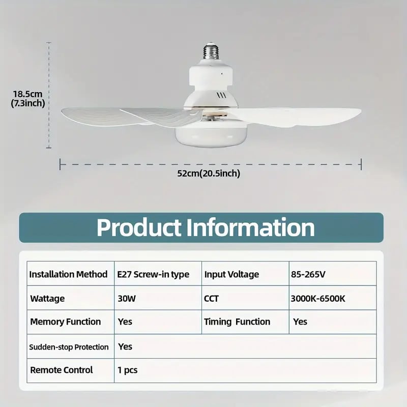 TIJDELIJK 50% KORTING | PowerFan™ - Ventilatorlamp