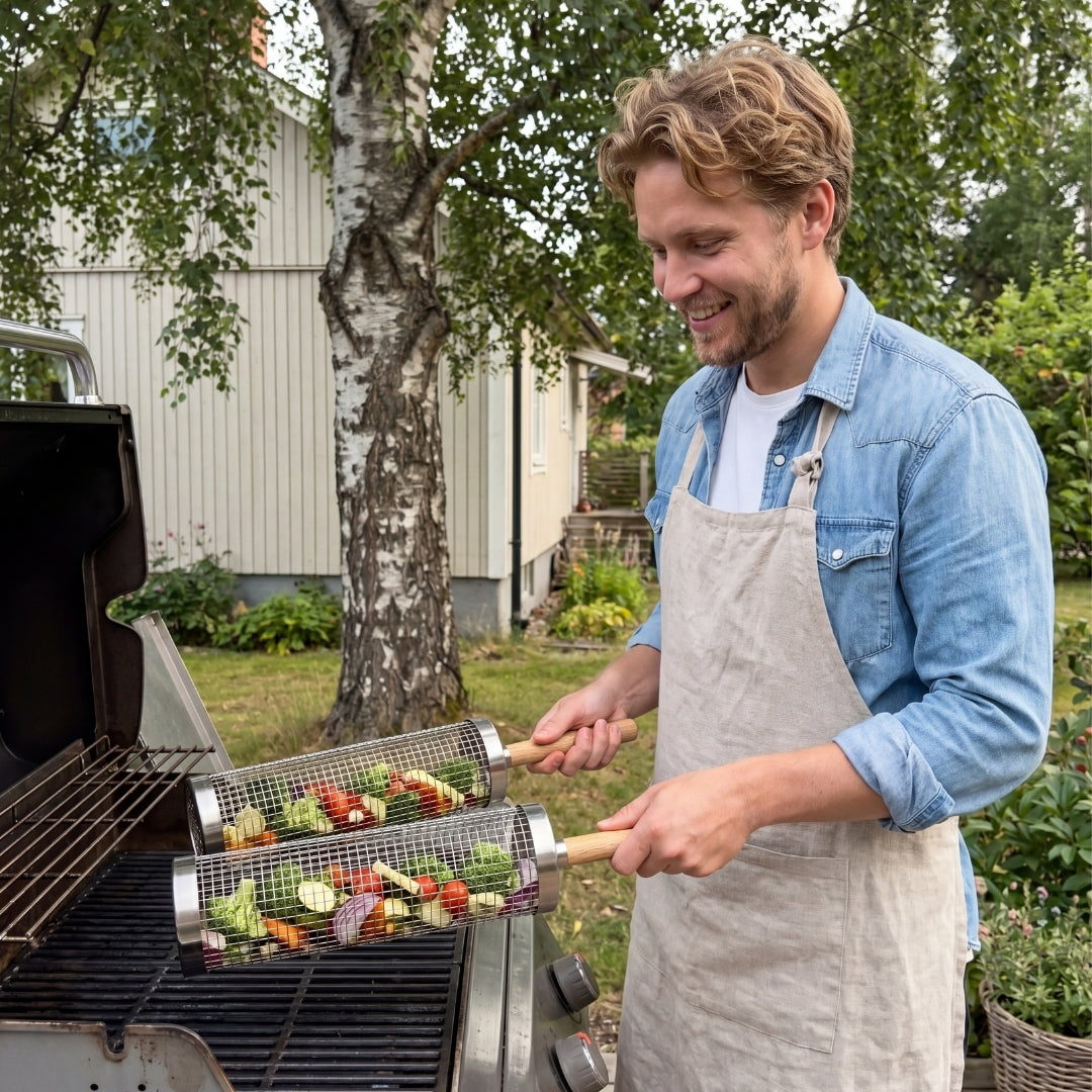 1 + 1 GRATIS VANDAAG | GrillBarrel™ - Rollende Grillmand