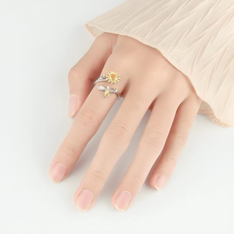 CalmingBloom™ | Zonnebloem roterende anti-angst ring