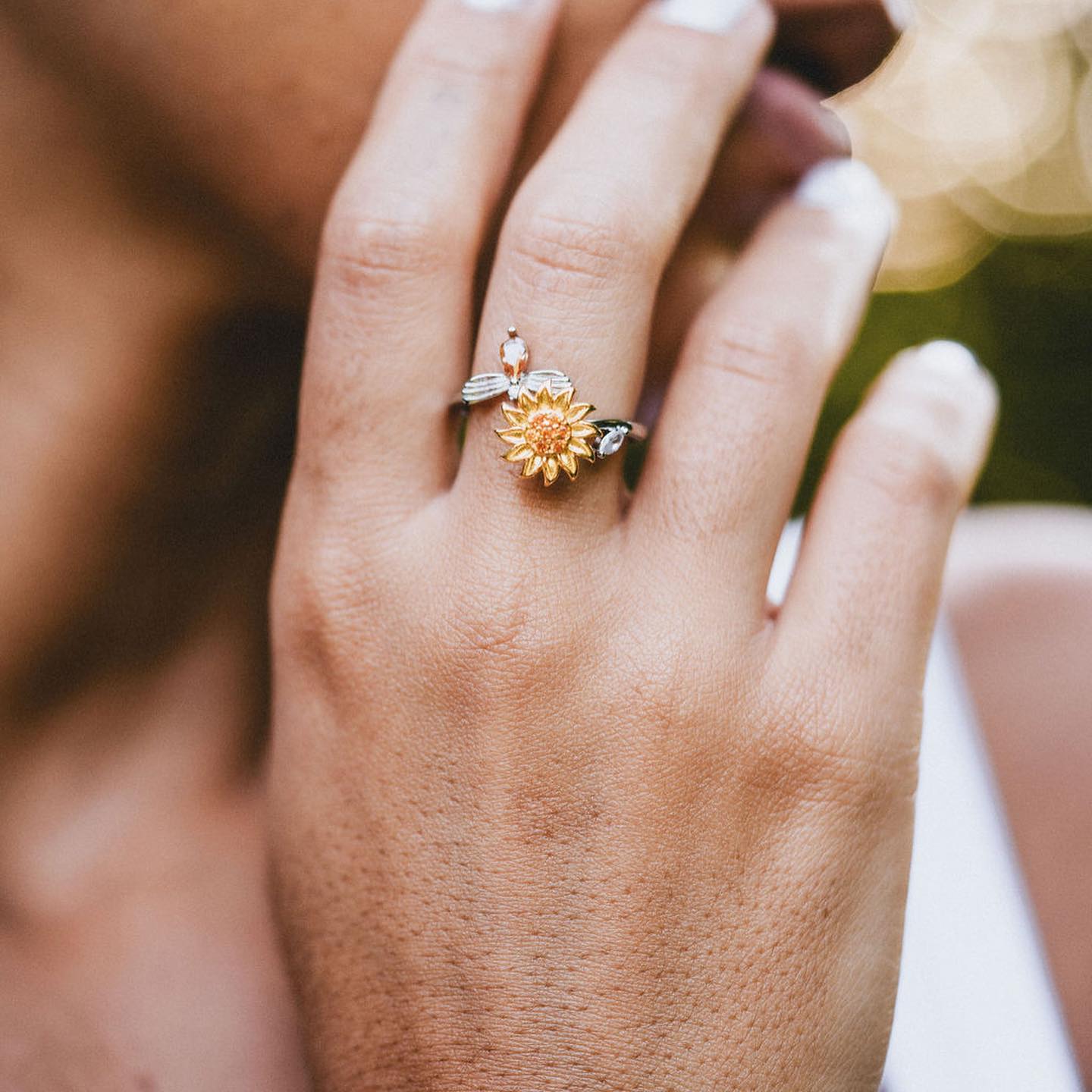 CalmingBloom™ | Zonnebloem roterende anti-angst ring