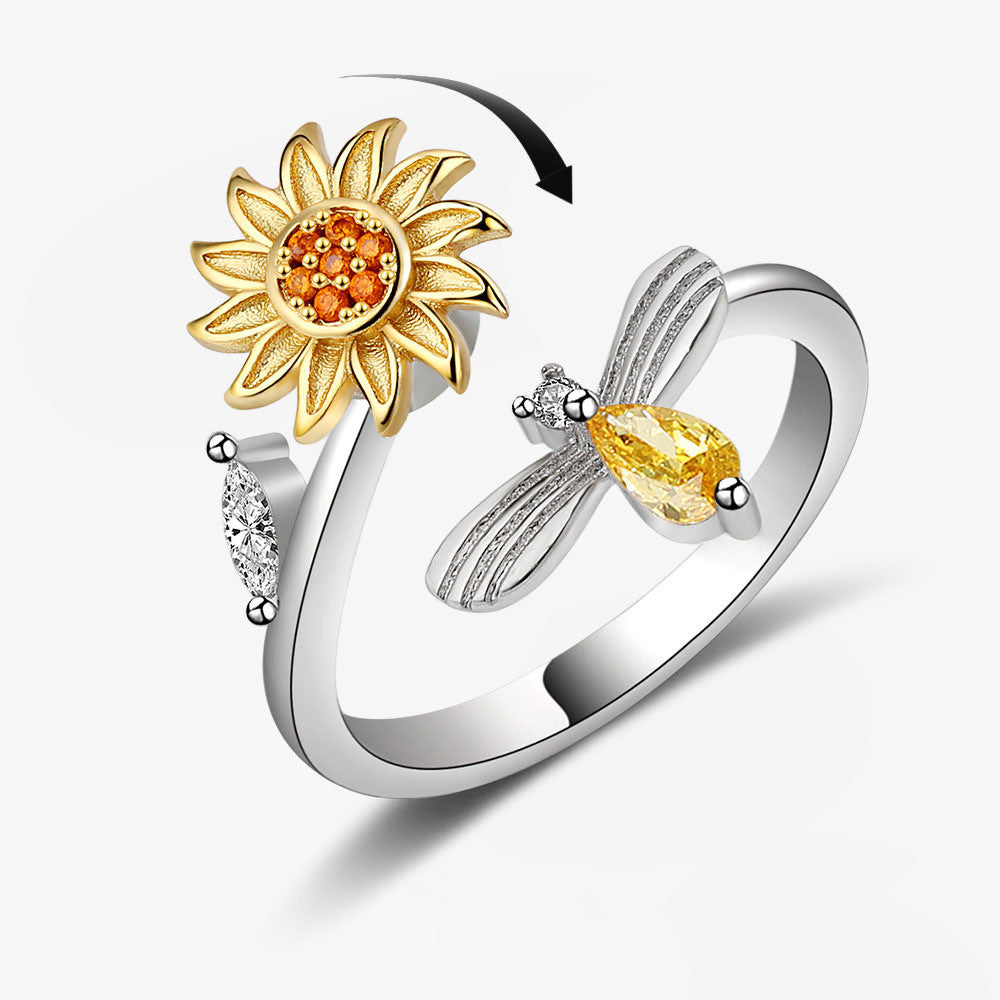 CalmingBloom™ | Zonnebloem roterende anti-angst ring