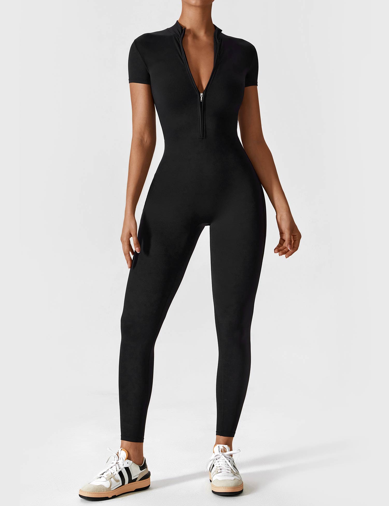FlexiSuit™ | Yoga trainings jumpsuit met ritssluiting
