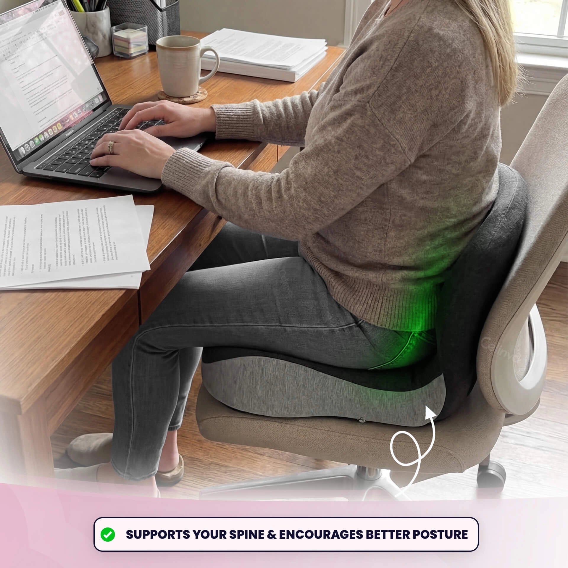 TIJDELIJK 50% KORTING | SitAlign™ - Orthopedisch Zitkussen