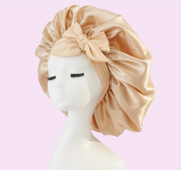 FrizzShield™ | Luxe zijden satijnen nachtmuts
