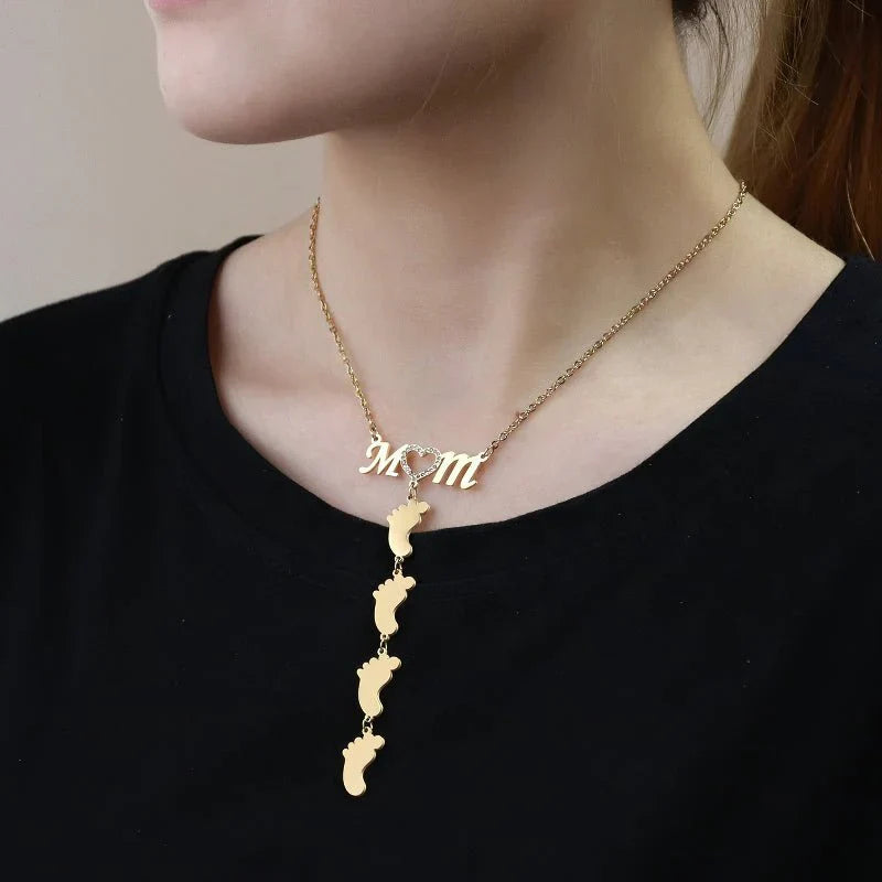 LittleSteps™ | Gepersonaliseerde baby voet naamketting