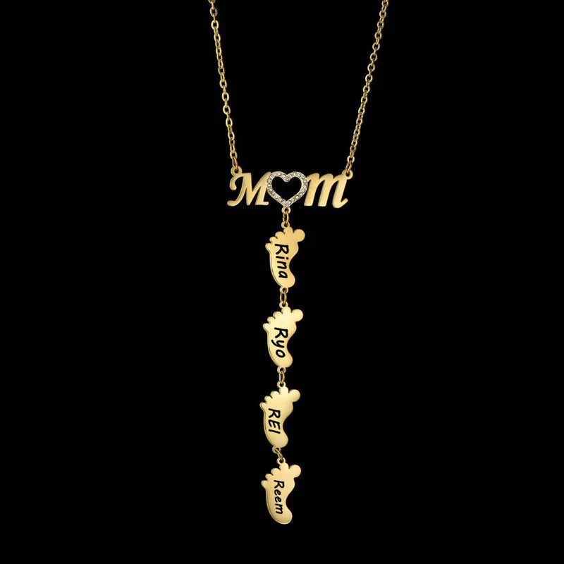 LittleSteps™ | Gepersonaliseerde baby voet naamketting