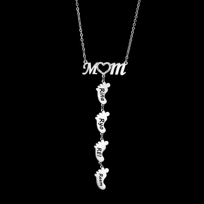 LittleSteps™ | Gepersonaliseerde baby voet naamketting
