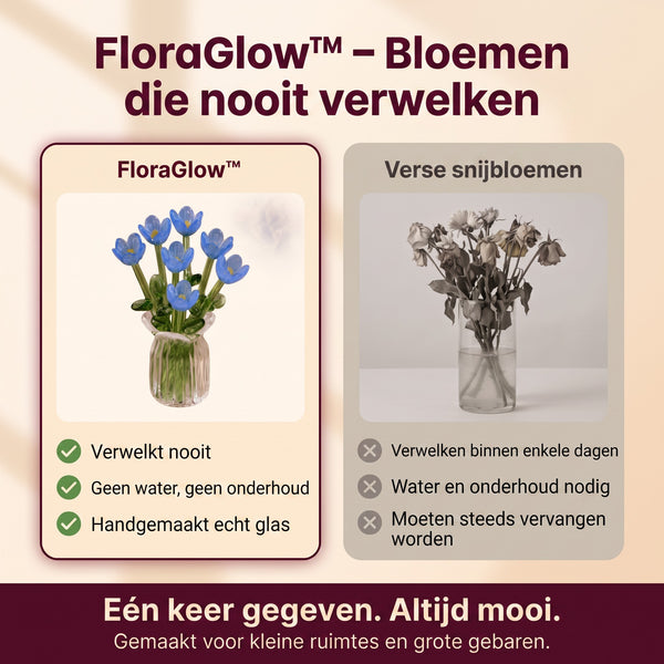 TIJDELIJK 50% KORTING  FloraGlow™ - Mini Glazen Boeket