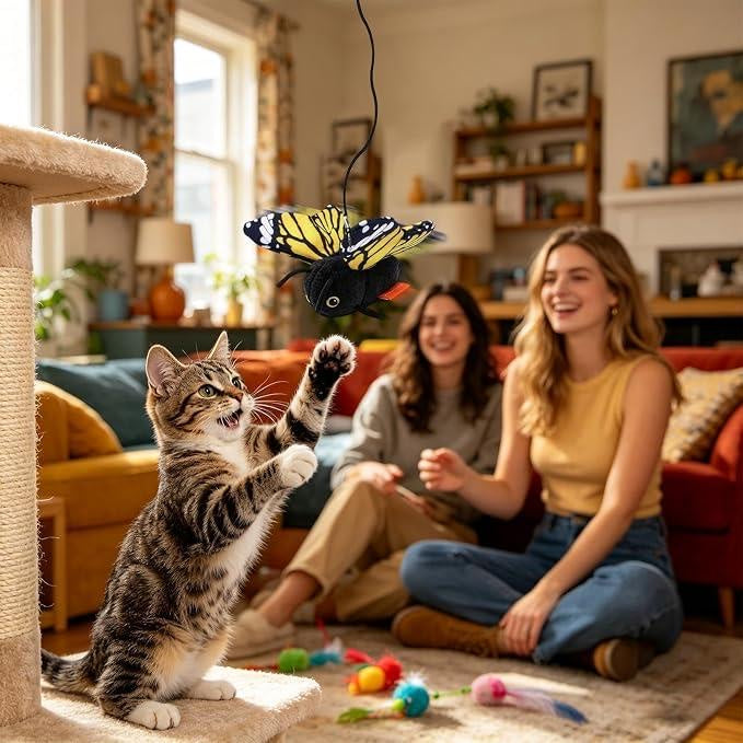 TIJDELIJK 50% KORTING | PawBuzz™ - Interactief vliegend kattenspeelgoed