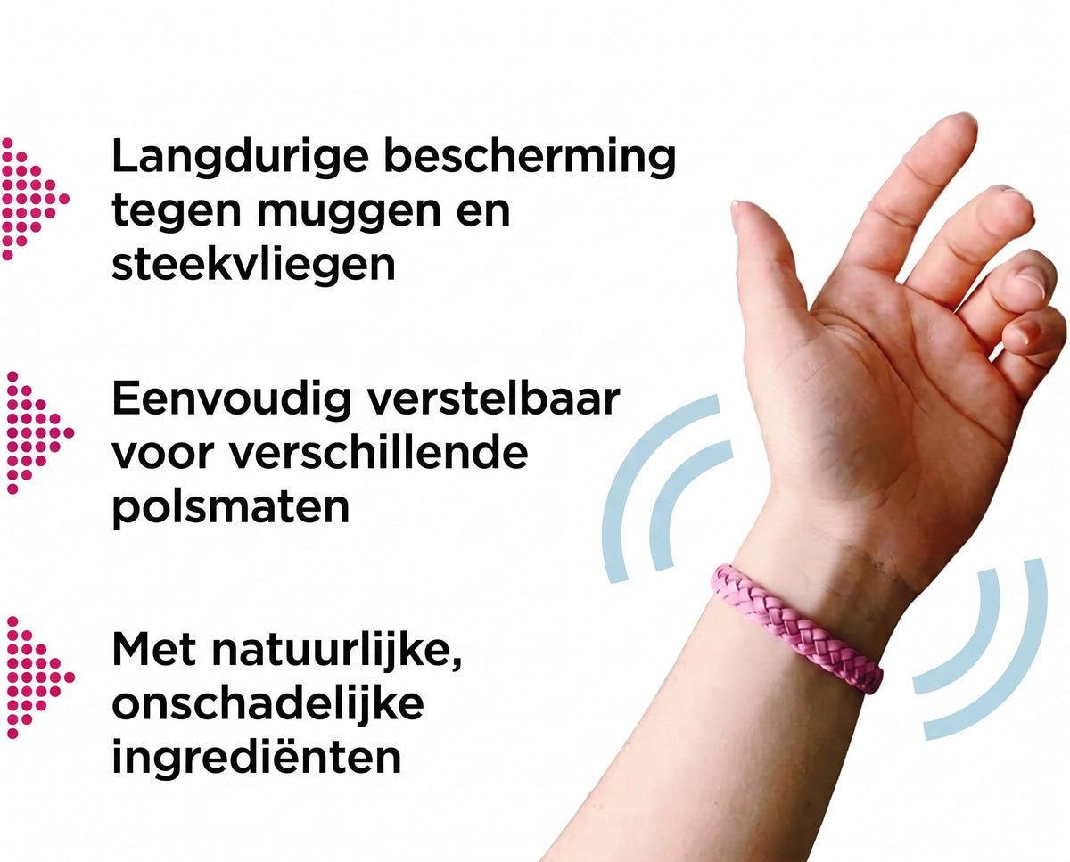 1+1 GRATIS VANDAAG | MosqiShield™ - Muggenwerende Armband (12 stuks per verpakking)
