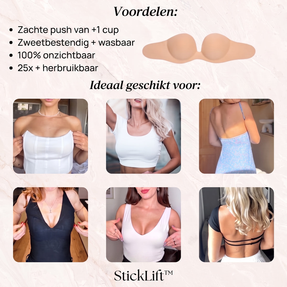 TIJDELIJK 50% KORTING | StickLift™ - Push-up Plak-BH