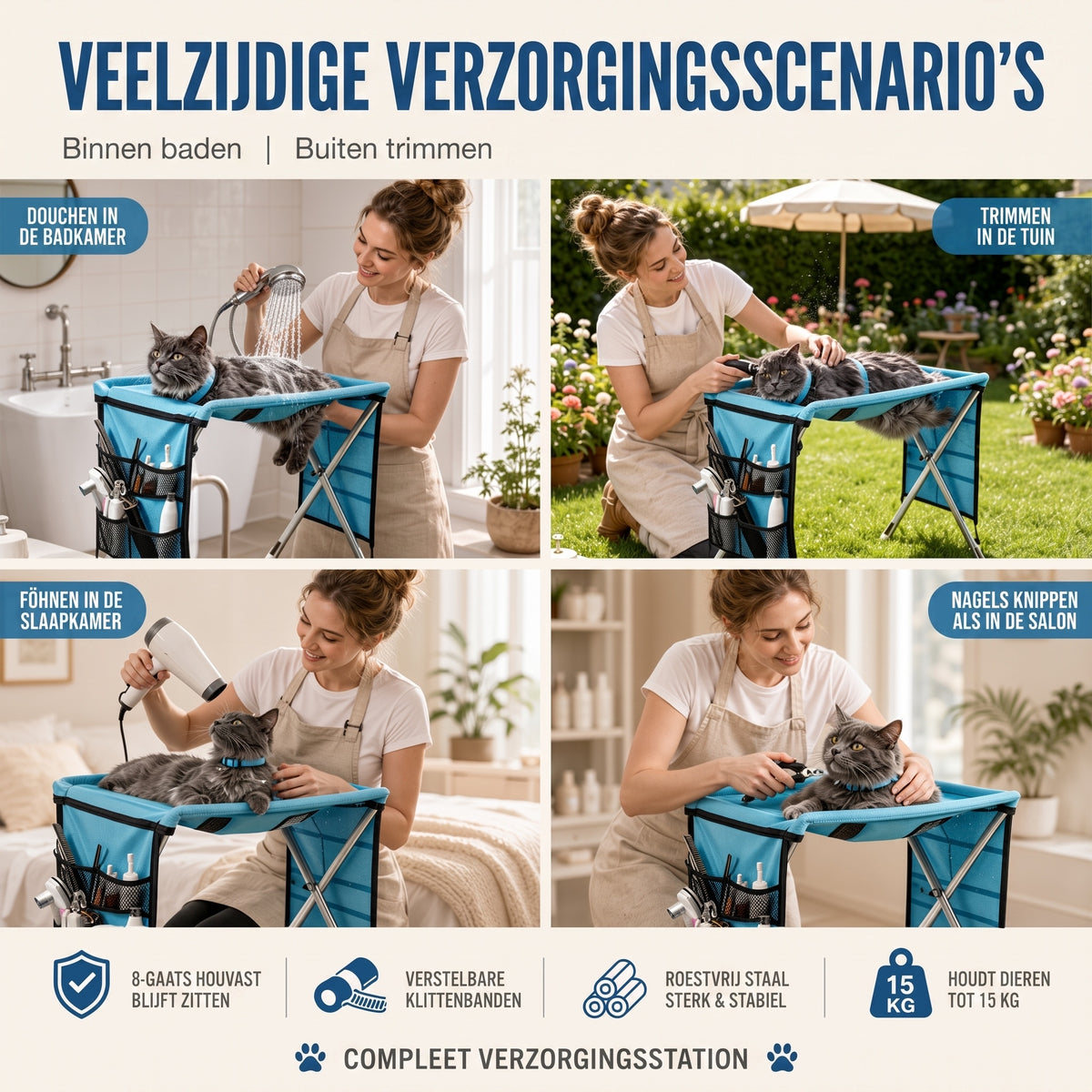 TIJDELIJK 50% KORTING | GroomStation™ - Huisdier Verzorgingsbed
