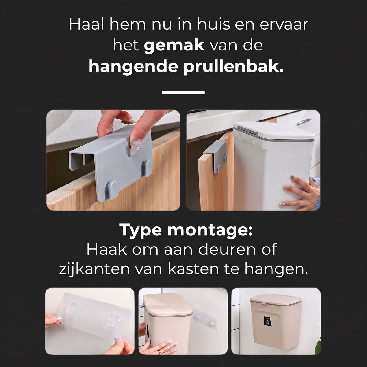 TIJDELIJK 50% KORTING | HangBin™ - Grote Hangende Afvalbak