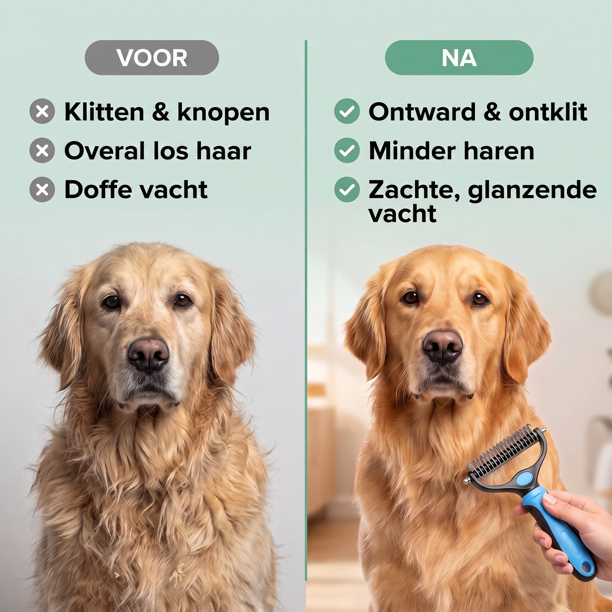 1+1 GRATIS VANDAAG | FurEase™ - Dubbelzijdige vachtkam