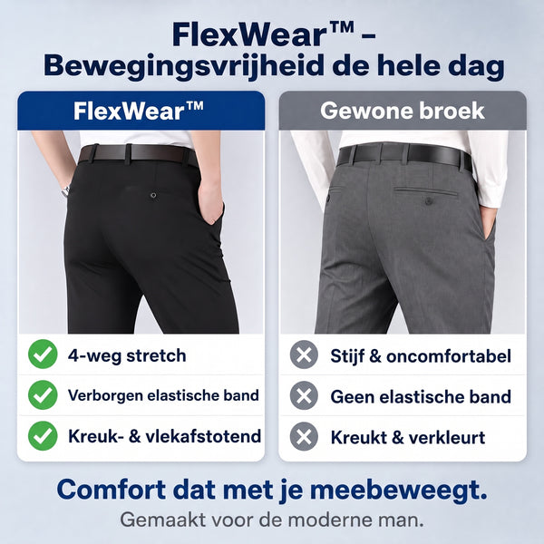 TIJDELIJK 50% KORTING  FlexWear™ - Zeer elastische broek