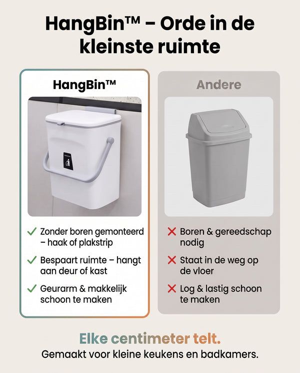 TIJDELIJK 50% KORTING  HangBin™ - Grote Hangende Afvalbak
