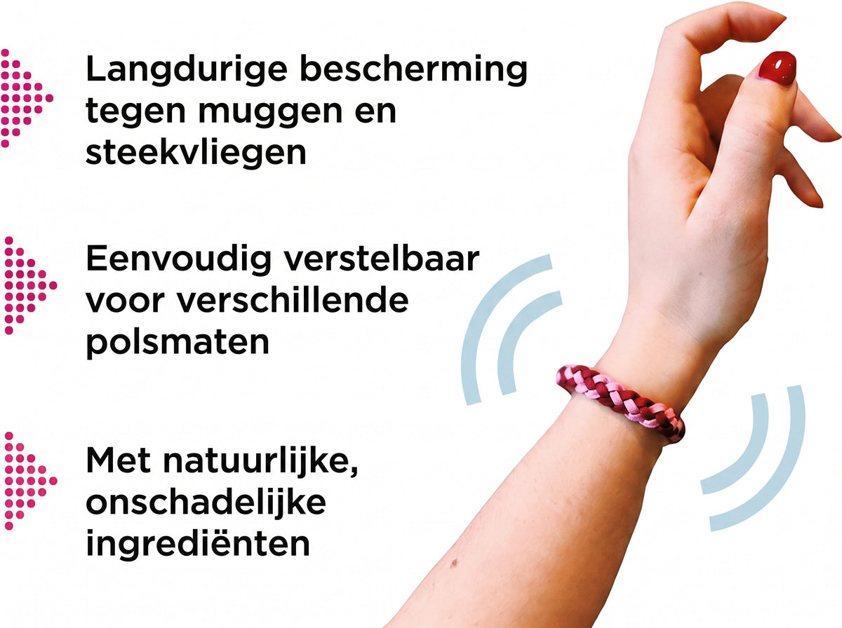1+1 GRATIS VANDAAG | MosqiShield™ - Muggenwerende Armband (12 stuks per verpakking)