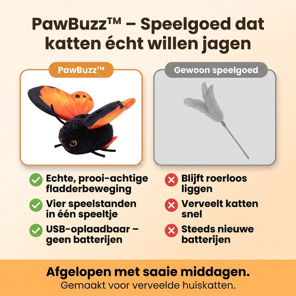 TIJDELIJK 50% KORTING  PawBuzz™ - Interactief vliegend kattenspeelgoed