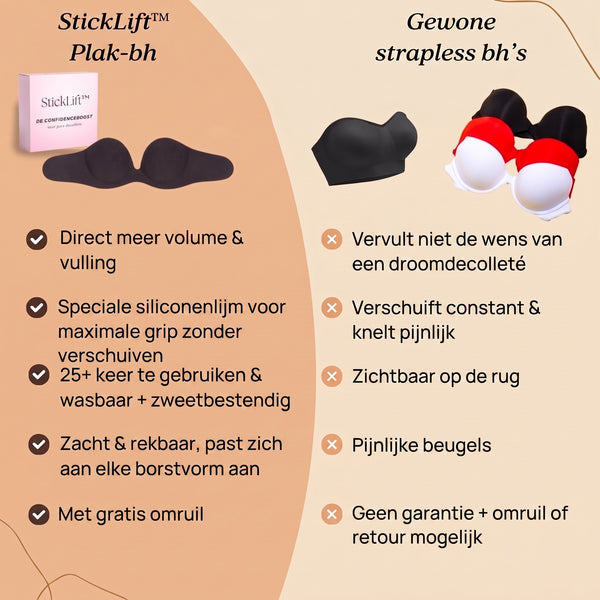 TIJDELIJK 50% KORTING  StickLift™ - Push-up Plak-BH