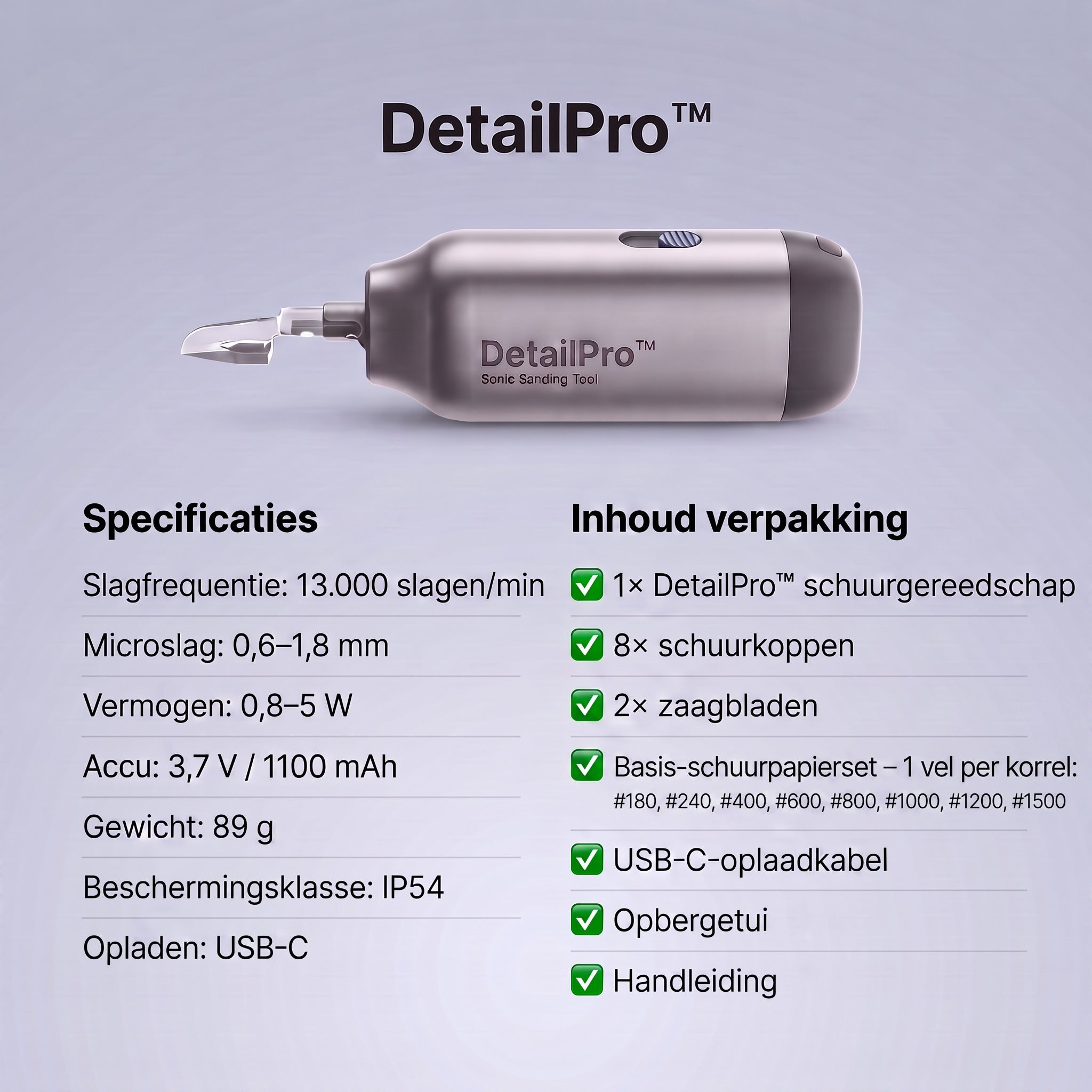 TIJDELIJK 50% KORTING | DetailPro™ - Oscillerende detailschuurmachine