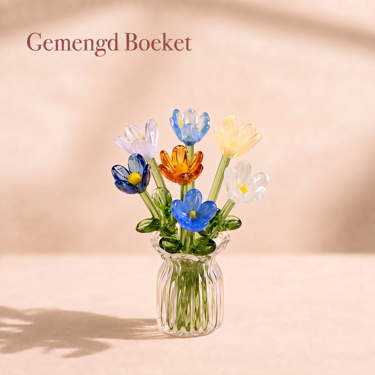 TIJDELIJK 50% KORTING | FloraGlow™ - Mini Glazen Boeket