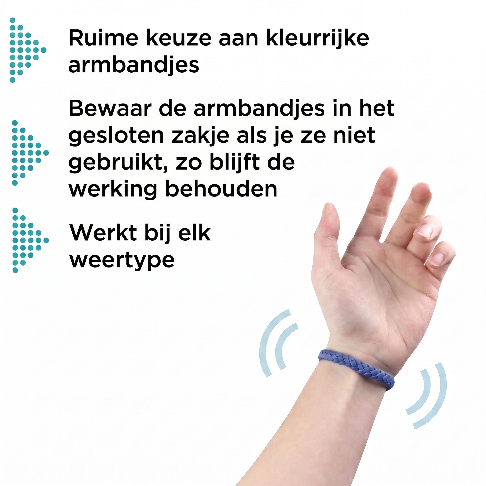 1+1 GRATIS VANDAAG | MosqiShield™ - Muggenwerende Armband (12 stuks per verpakking)