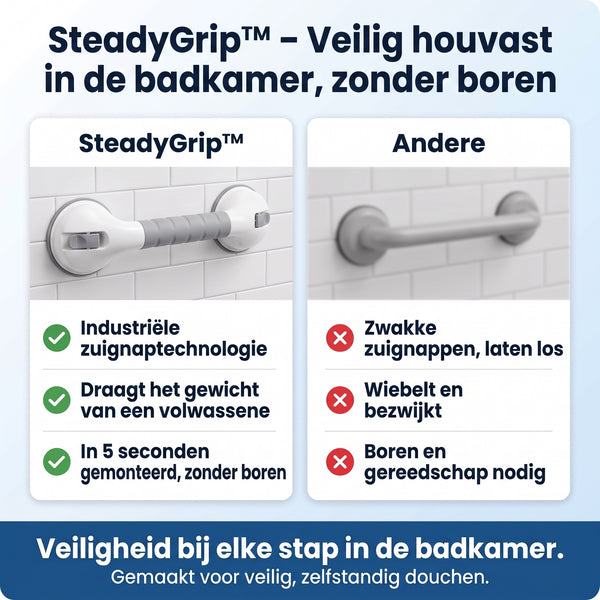 1+1 GRATIS VANDAAG  SteadyGrip™ - Douchebeugel