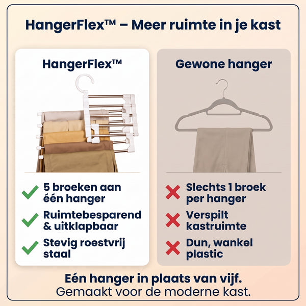 1+1 GRATIS VANDAAG  HangerFlex™ - Multifunctioneel broekenrek