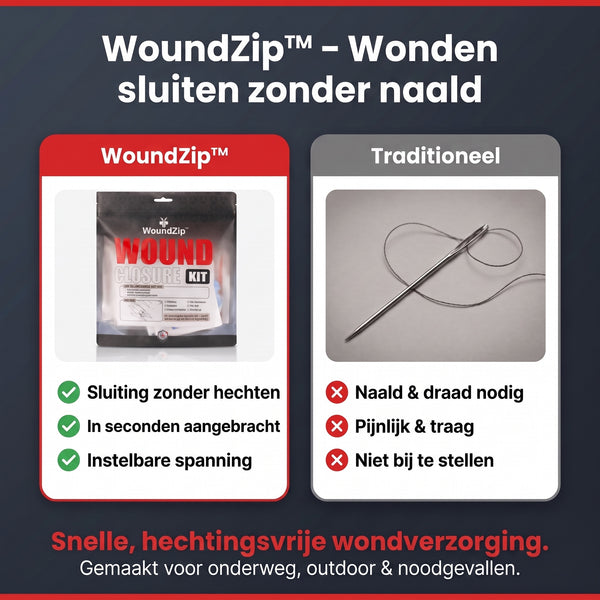 TIJDELIJK 50% KORTING  WoundZip™ - Nood-Wondsluitingsset