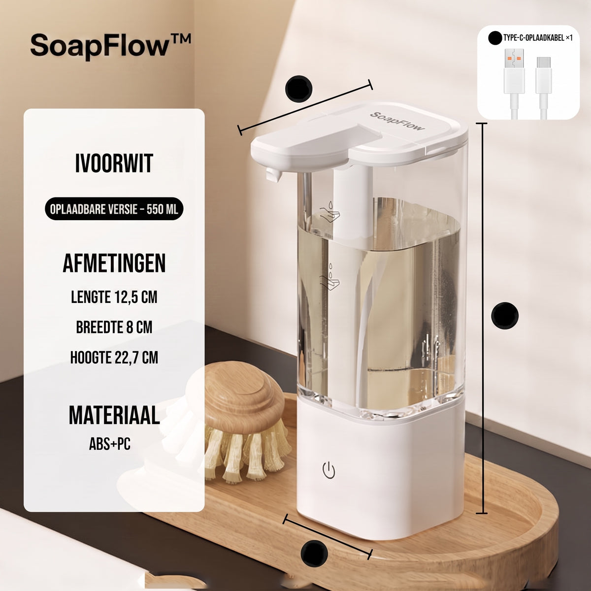 TIJDELIJK 50% KORTING | SoapFlow™ - Automatische zeepdispenser