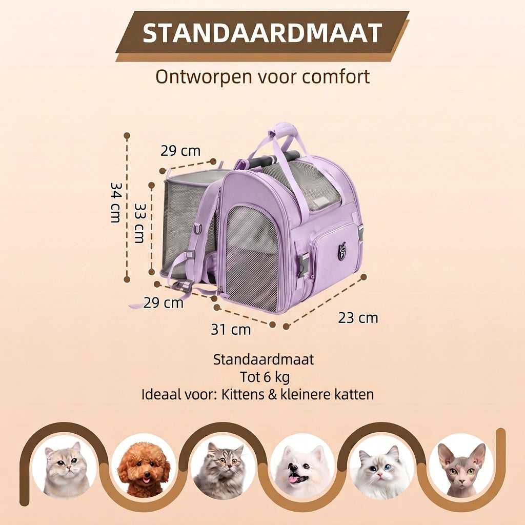 TIJDELIJK 50% KORTING | PetVoyage™ - Uitbreidbare Huisdierrugzak