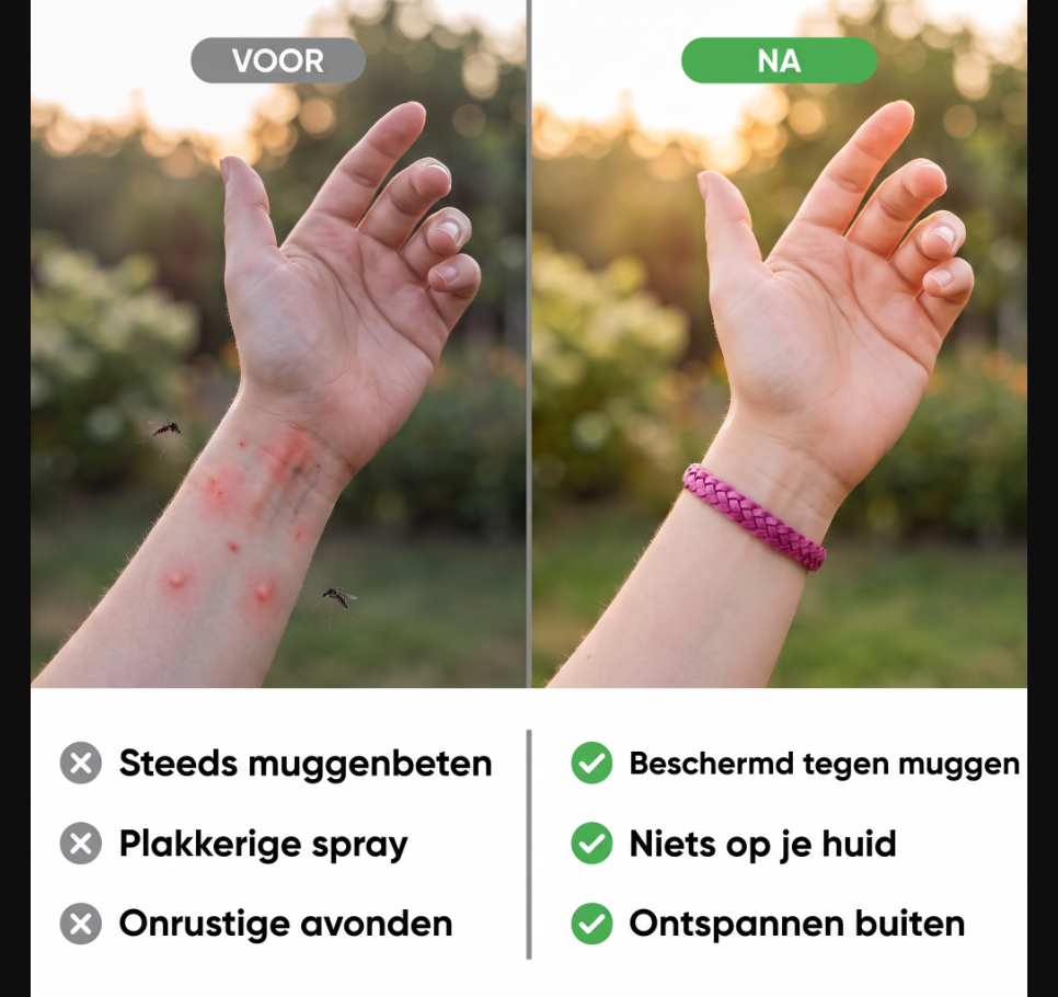 1+1 GRATIS VANDAAG | MosqiShield™ - Muggenwerende Armband (12 stuks per verpakking)
