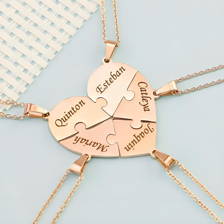 LoveFragment™ | Gepersonaliseerde hartpuzzelketting