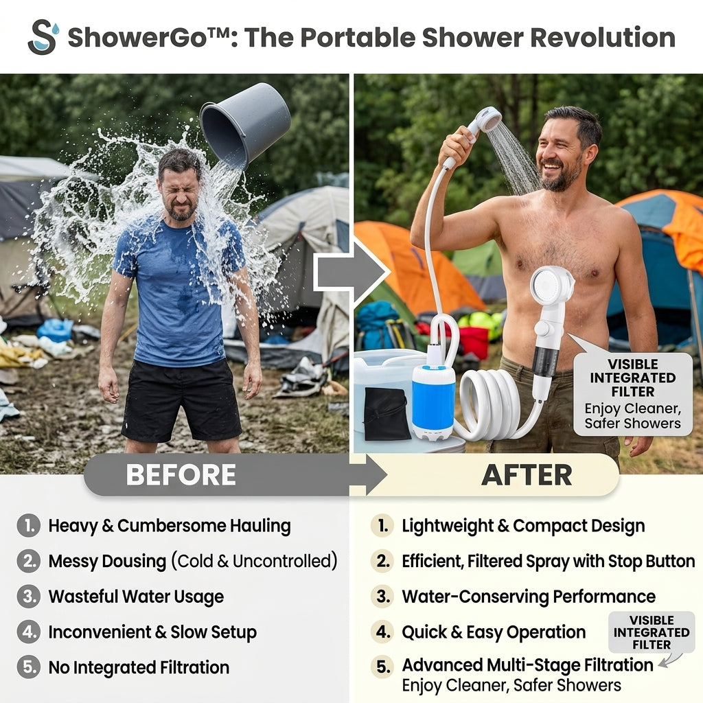 TIJDELIJK 50% KORTING | ShowerGo™ - Reis Douche