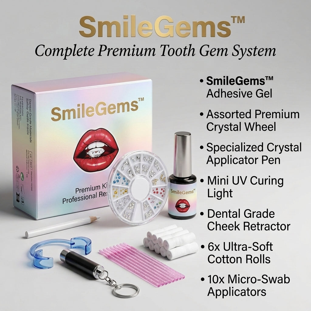 TIJDELIJK 50% KORTING | SmileGems™ - Tandsieraad Set