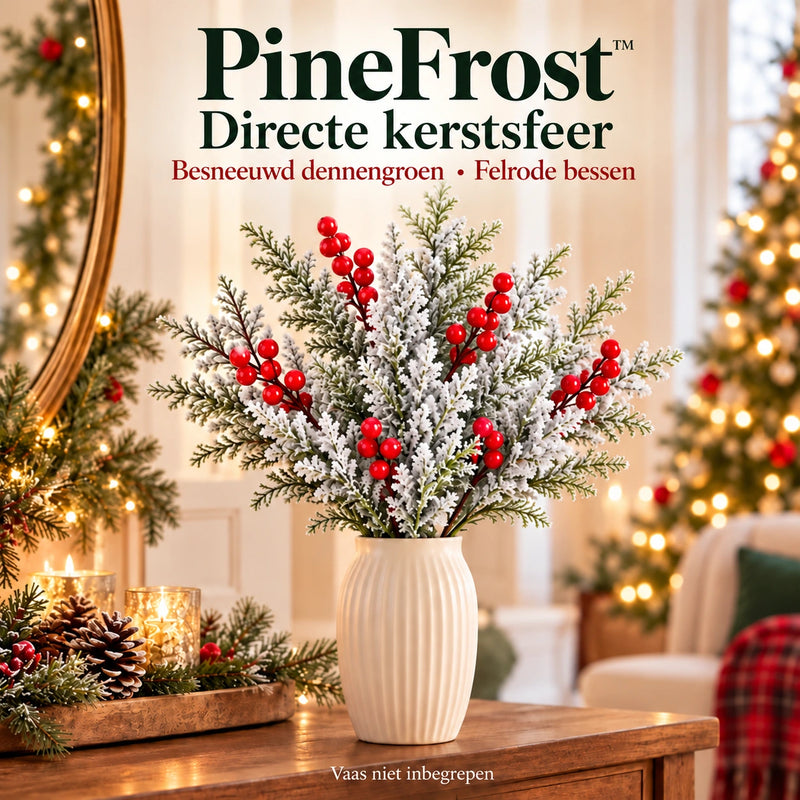 PineFrost™ — besneeuwde dennentakken met bessen