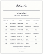 RelaxDenim maattabel, centimeters en EU-maten