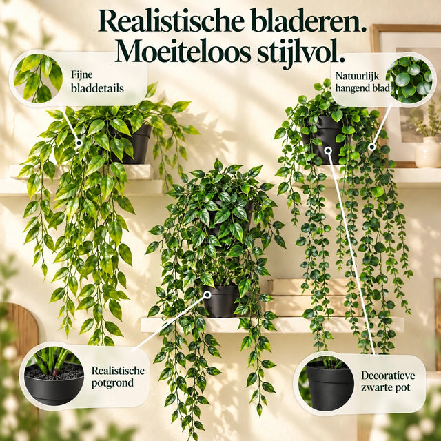 GreenDrape™ - Levensechte groenblijvende hangplanten, afbeelding 3