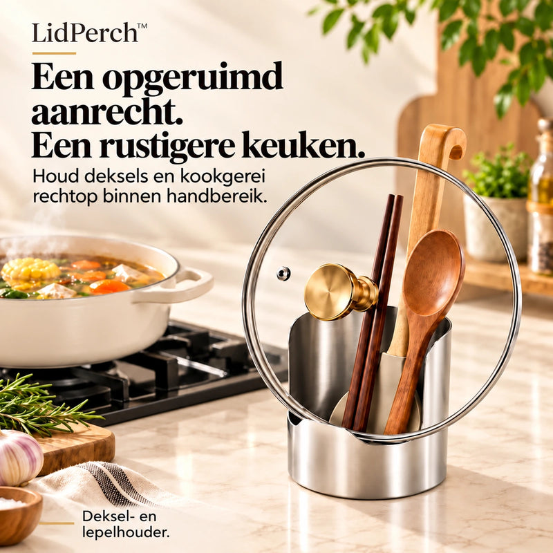 LidPerch™ - Houder voor lepels en pannendeksels, afbeelding 1