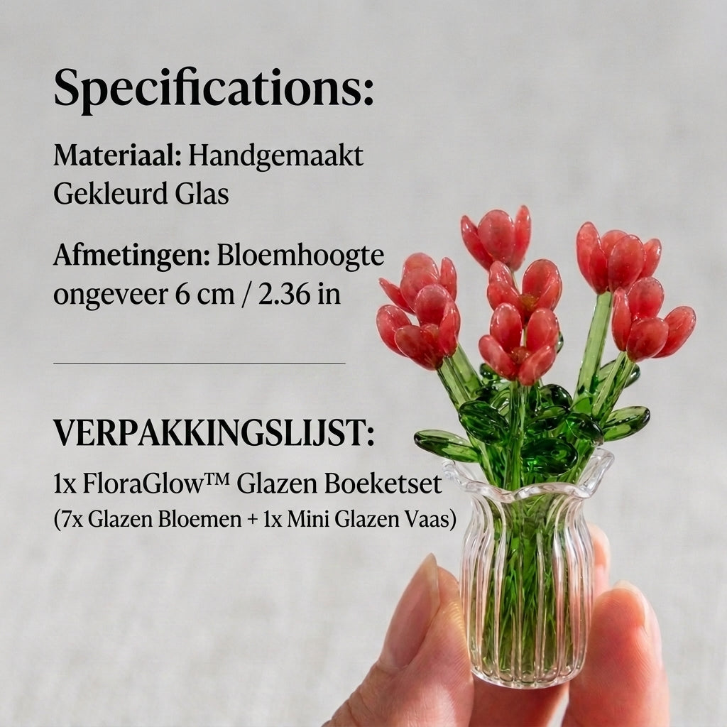 TIJDELIJK 50% KORTING | FloraGlow™ - Mini Glazen Boeket