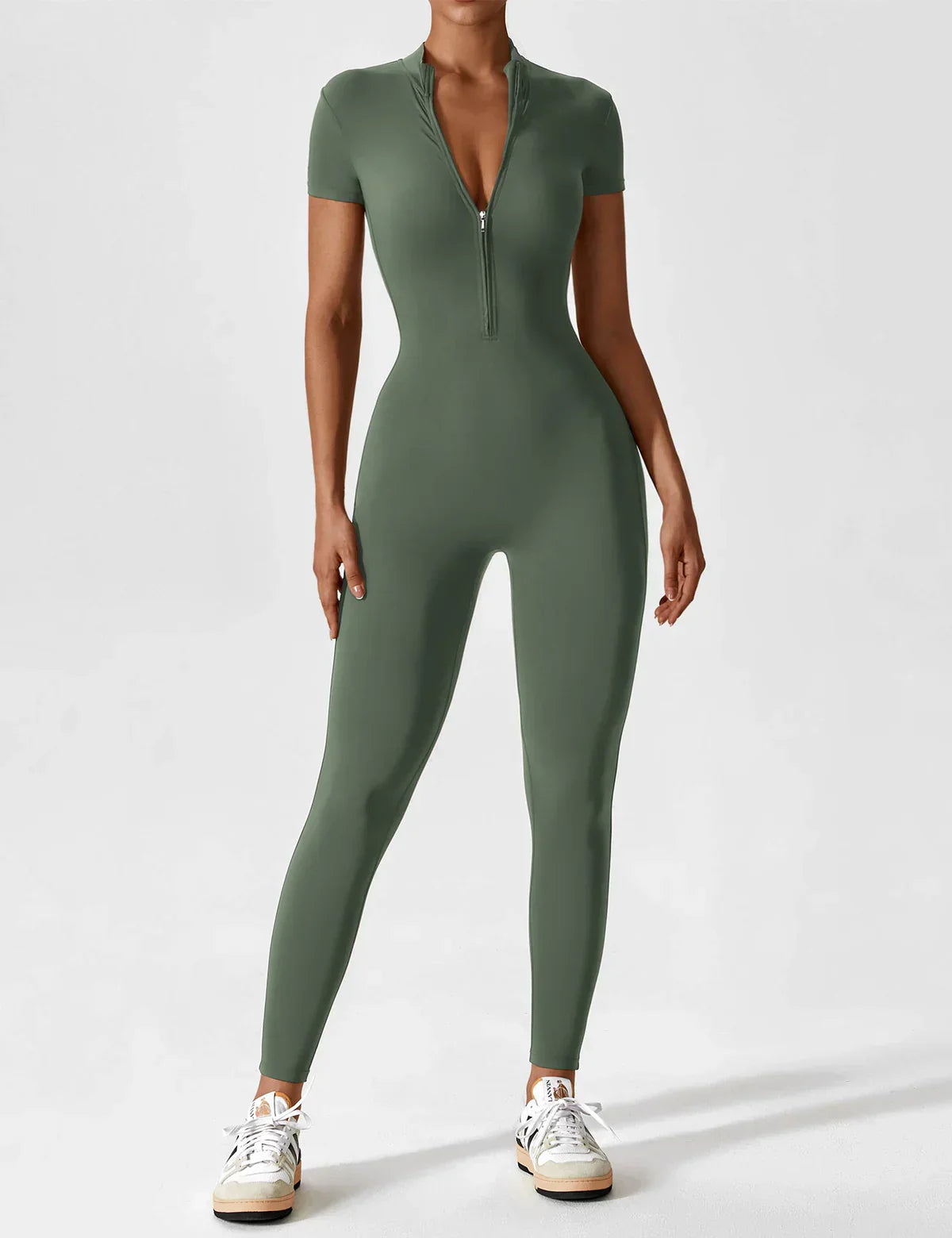 FlexiSuit™ | Yoga trainings jumpsuit met ritssluiting