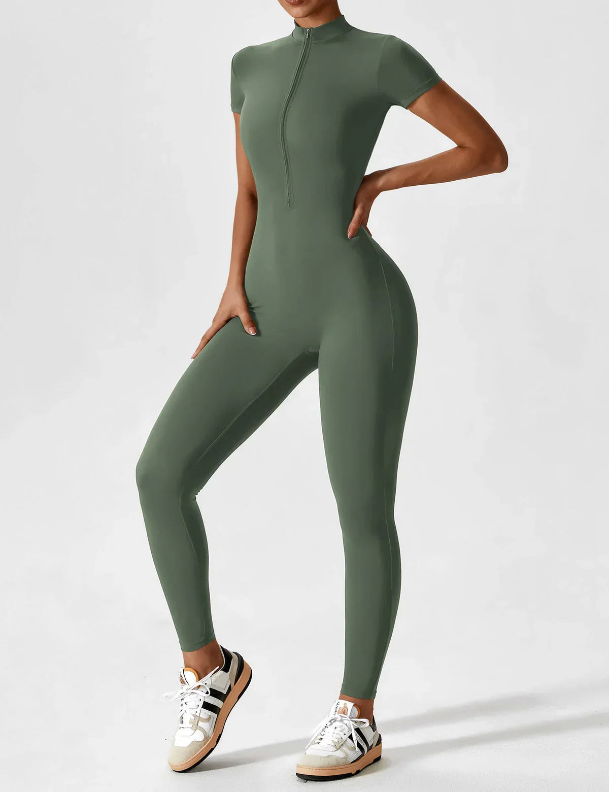 FlexiSuit™ | Yoga trainings jumpsuit met ritssluiting