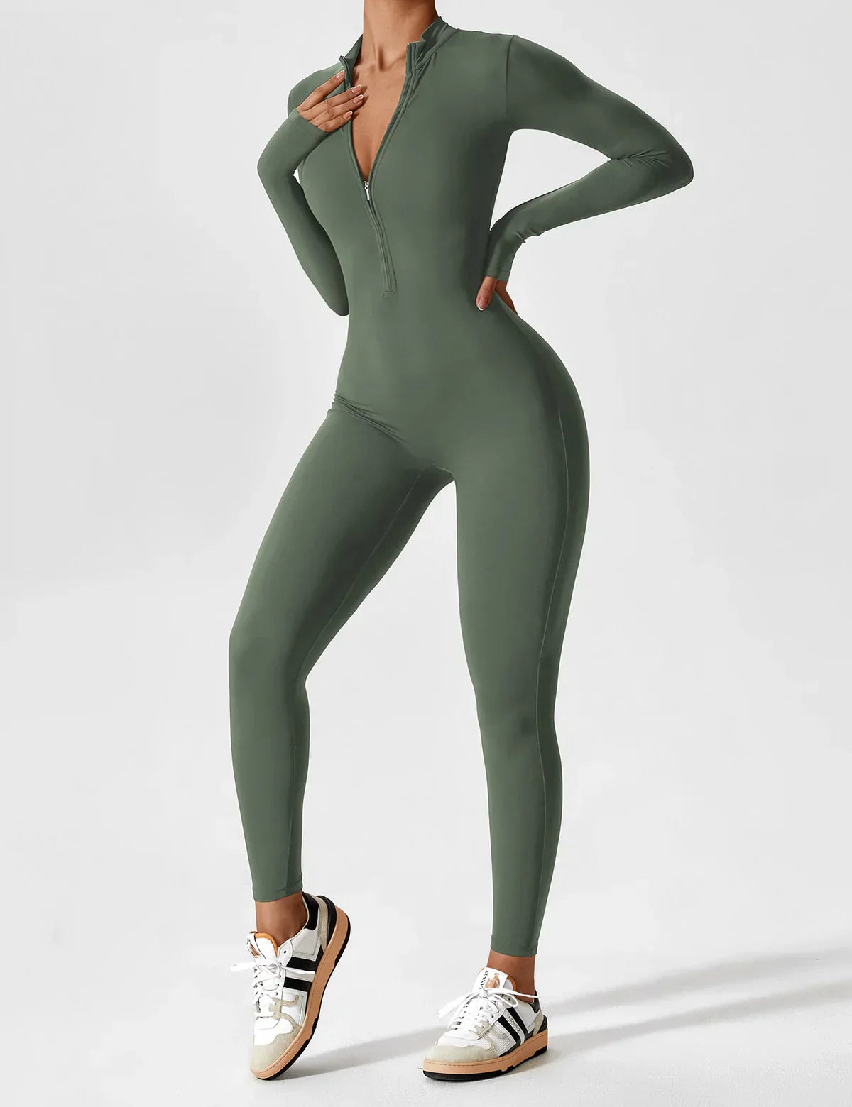 FlexiSuit™ | Yoga trainings jumpsuit met ritssluiting