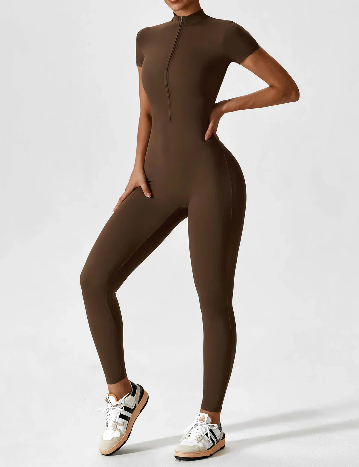 FlexiSuit™ | Yoga trainings jumpsuit met ritssluiting