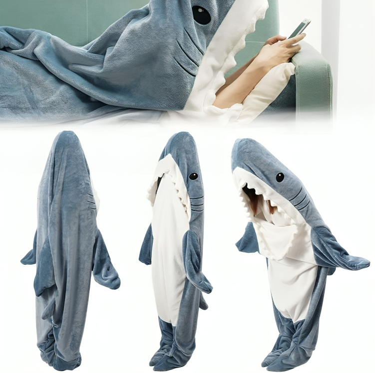 CozyFin™ | Sharkie knusse draagbare deken